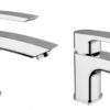 Coppia di miscelatori lavabo e bidet Merida Teorema