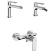 Set miscelatori lavabo bidet e doccia Xs Teorema