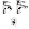 Set miscelatori lavabo bidet ed incasso doccia con deviatore Goodlife Teorema